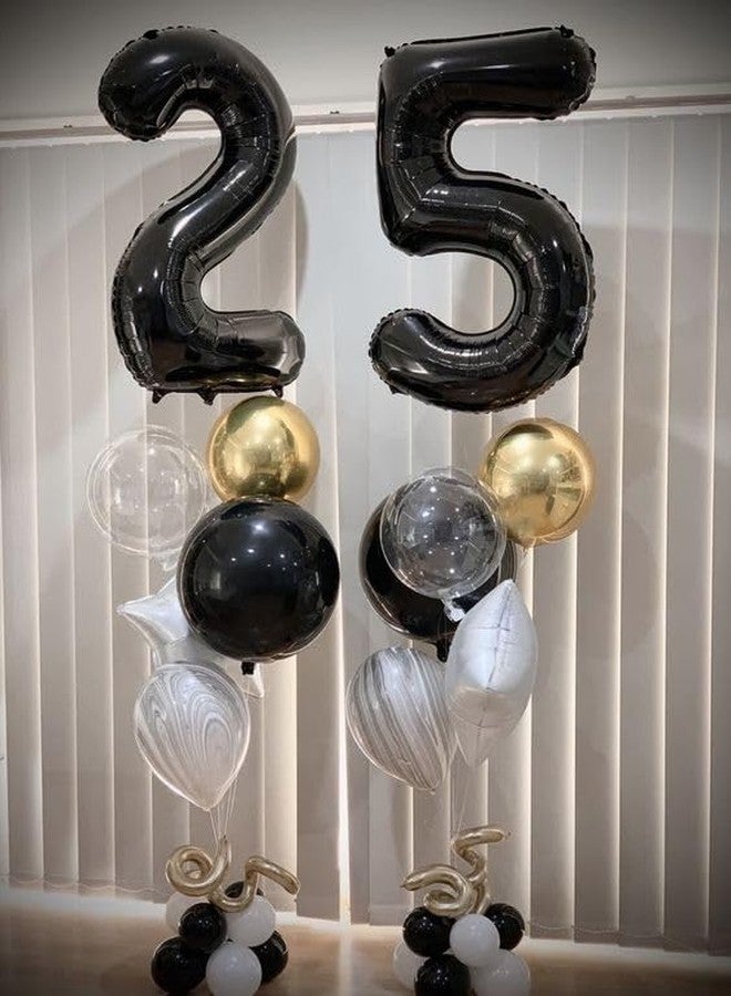 IWERP 10 Balloon Number, Black Number 10th Birthday Balloons 40 Inch, 10 Years Old Black Birthday Decorations for Boys Girls, 10th Anniversary Decorations - Image 3